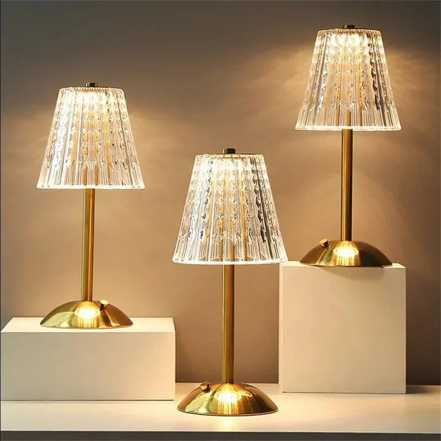 Rechargeable Crystal LED Table Lamp
