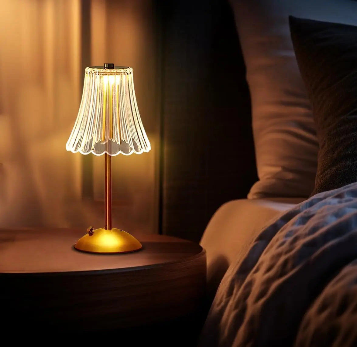 Rechargeable Crystal LED Table Lamp