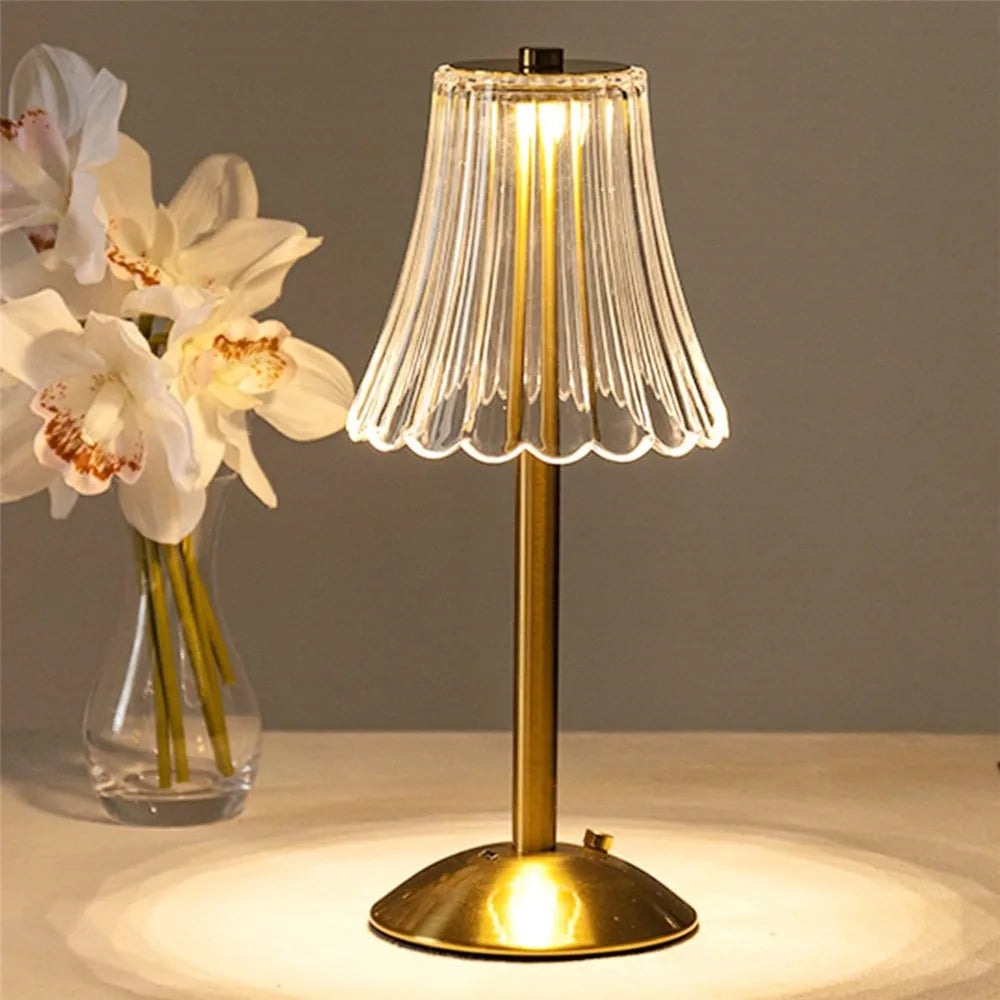 Rechargeable Crystal LED Table Lamp
