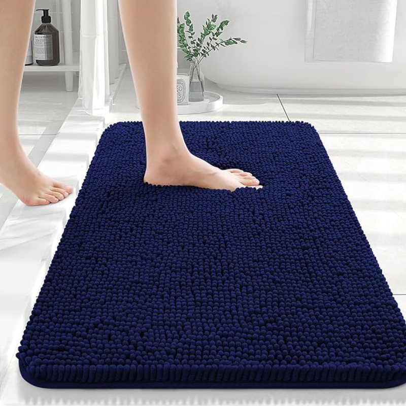 Rectangular Non-Slip Plush Bath Mat
