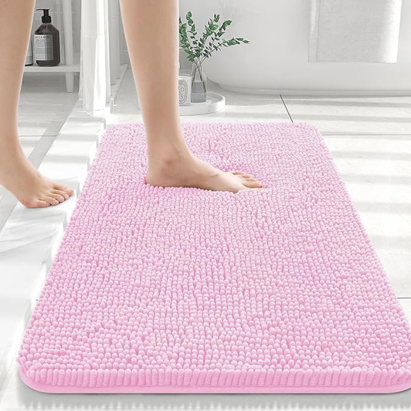 Rectangular Non-Slip Plush Bath Mat