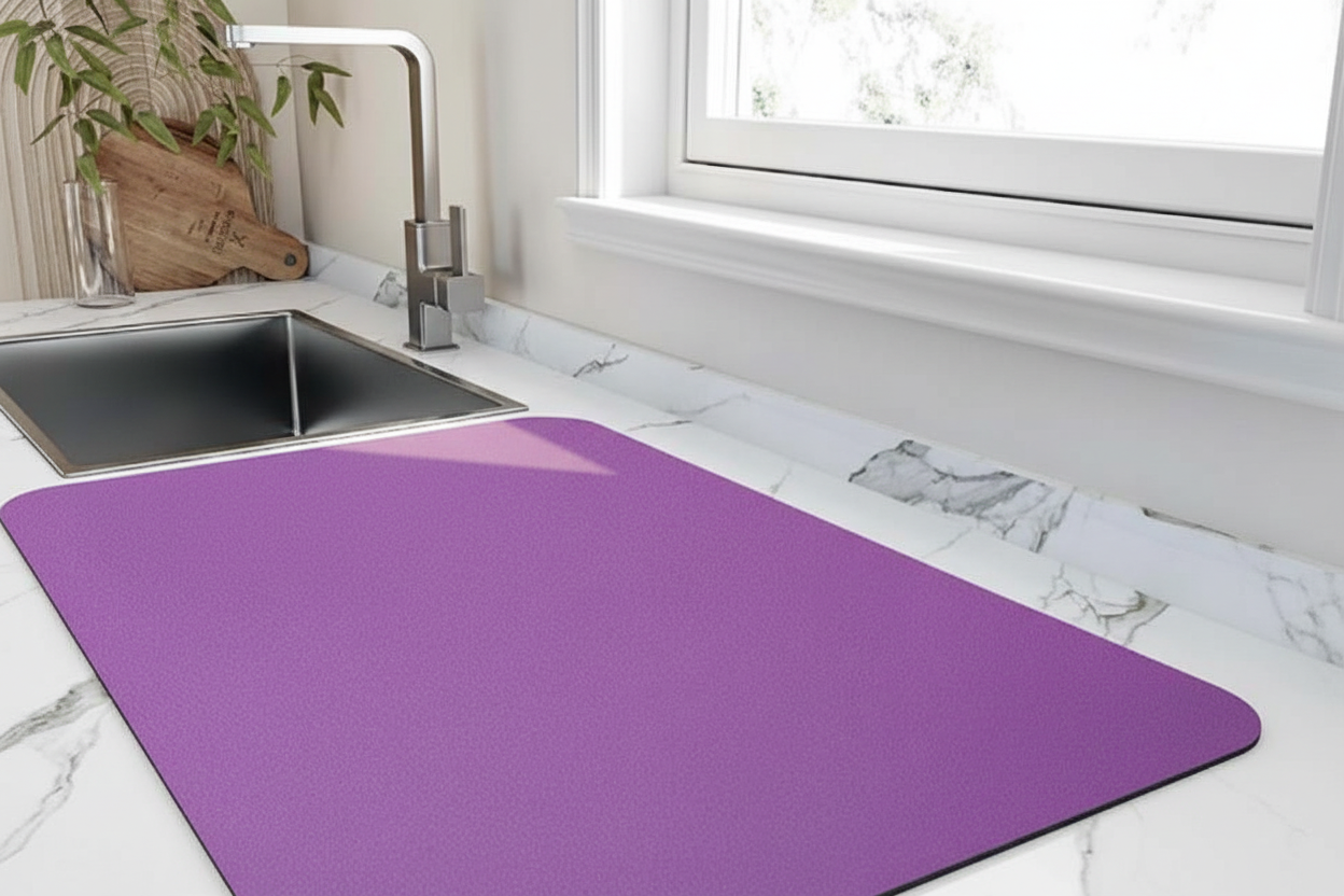 Rectangular Diatomite Dish Drying Mat