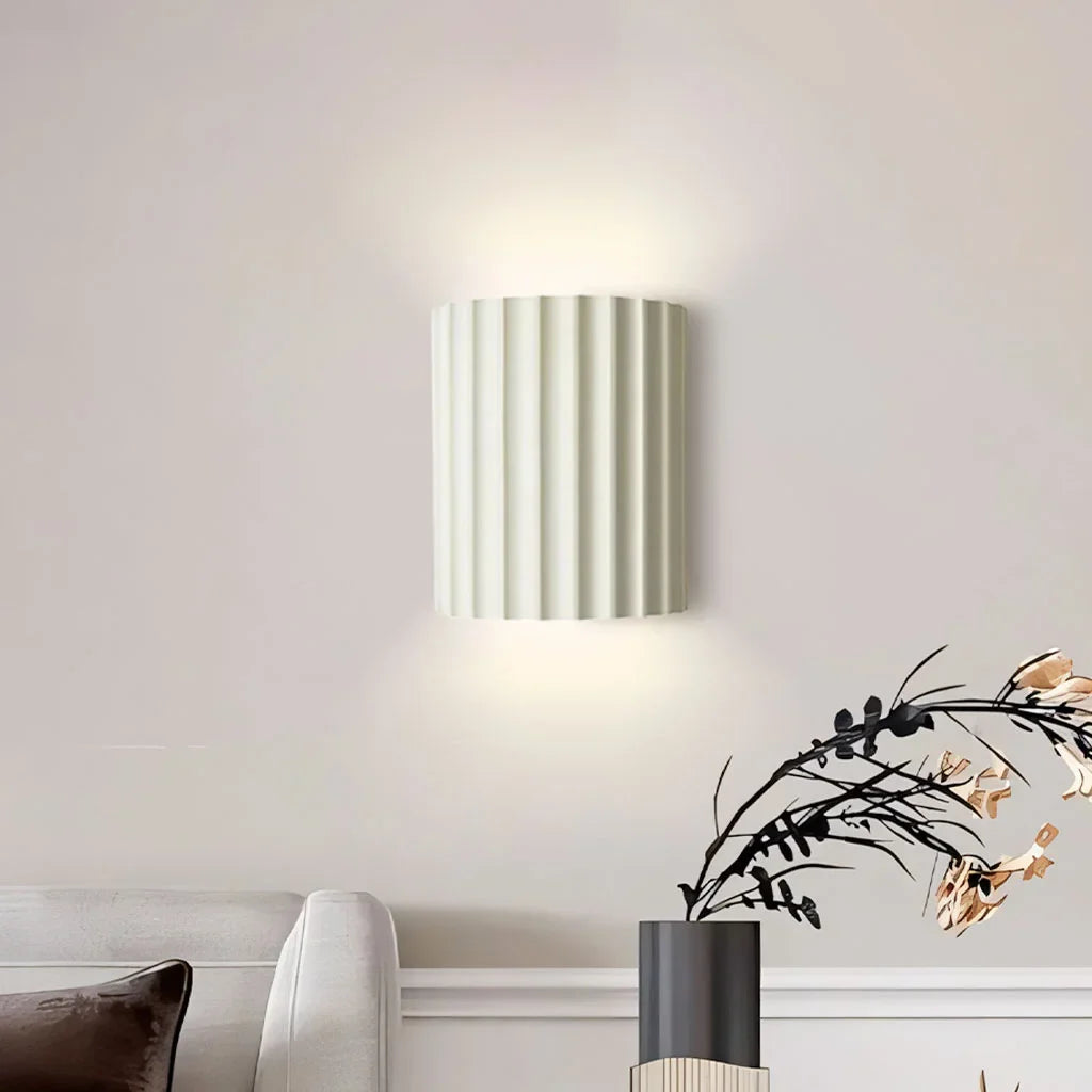 Ribbed Resin Wall Sconce with G9 Light Source