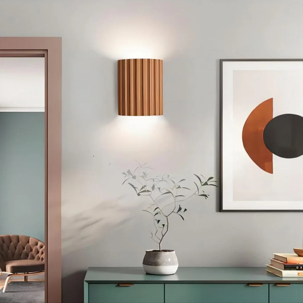 Ribbed Resin Wall Sconce with G9 Light Source