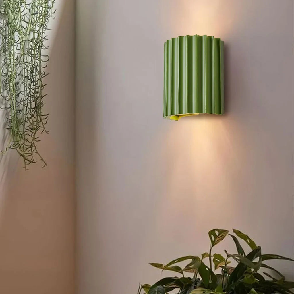Ribbed Resin Wall Sconce with G9 Light Source
