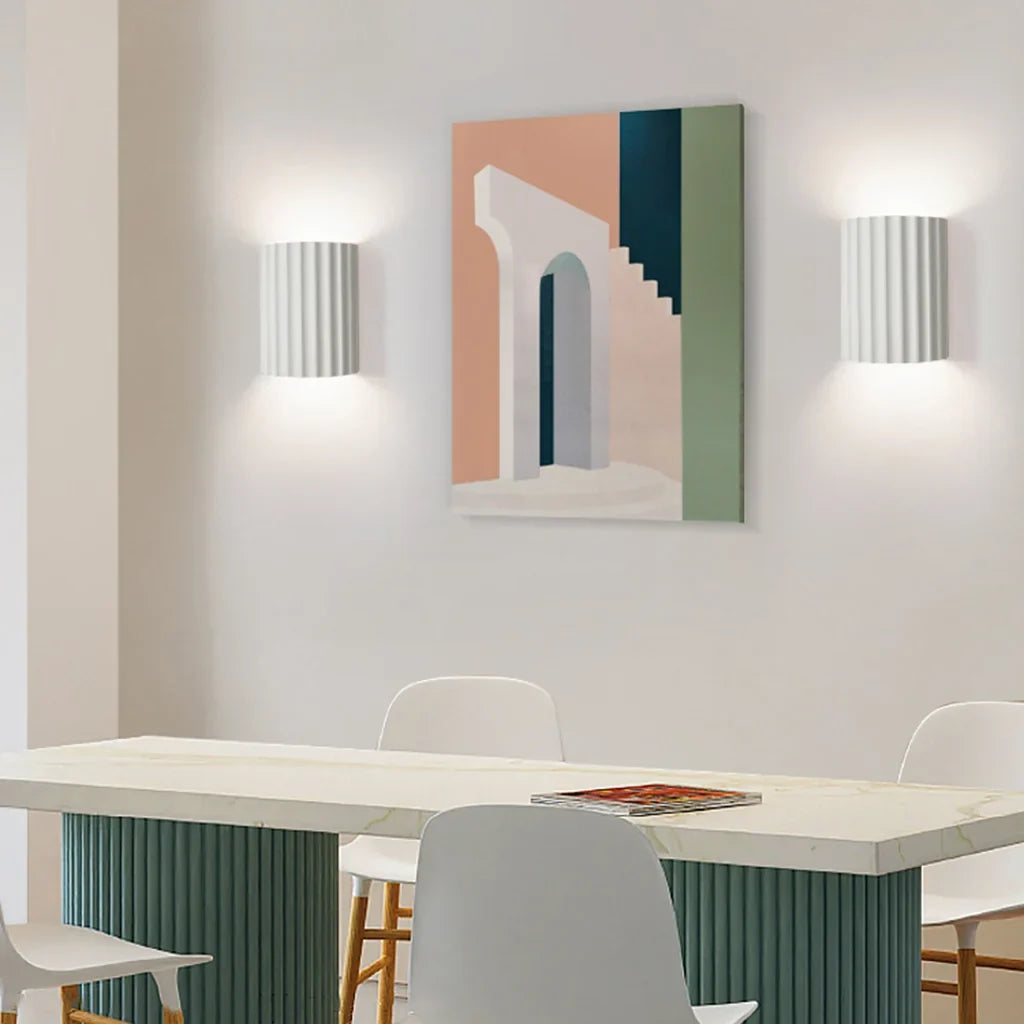 Ribbed Resin Wall Sconce with G9 Light Source