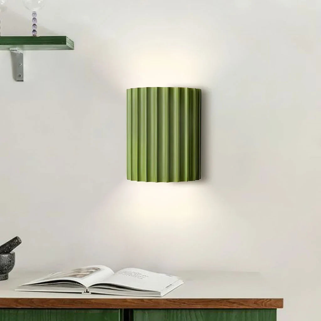 Ribbed Resin Wall Sconce with G9 Light Source