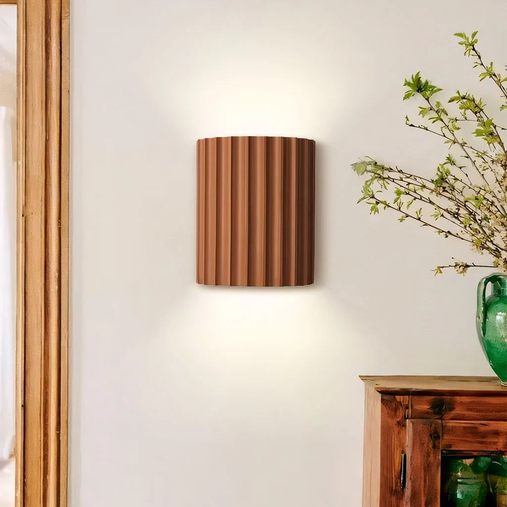 Ribbed Resin Wall Sconce with G9 Light Source