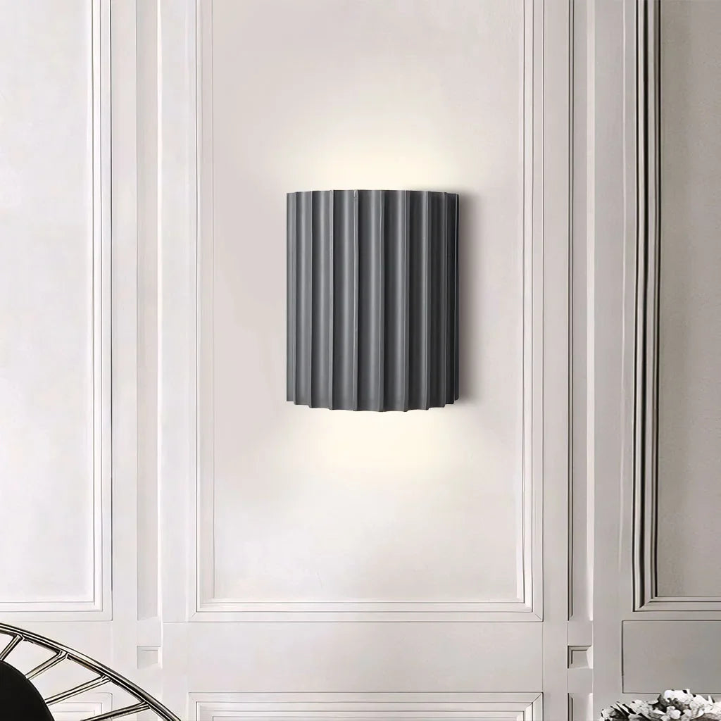 Ribbed Resin Wall Sconce with G9 Light Source