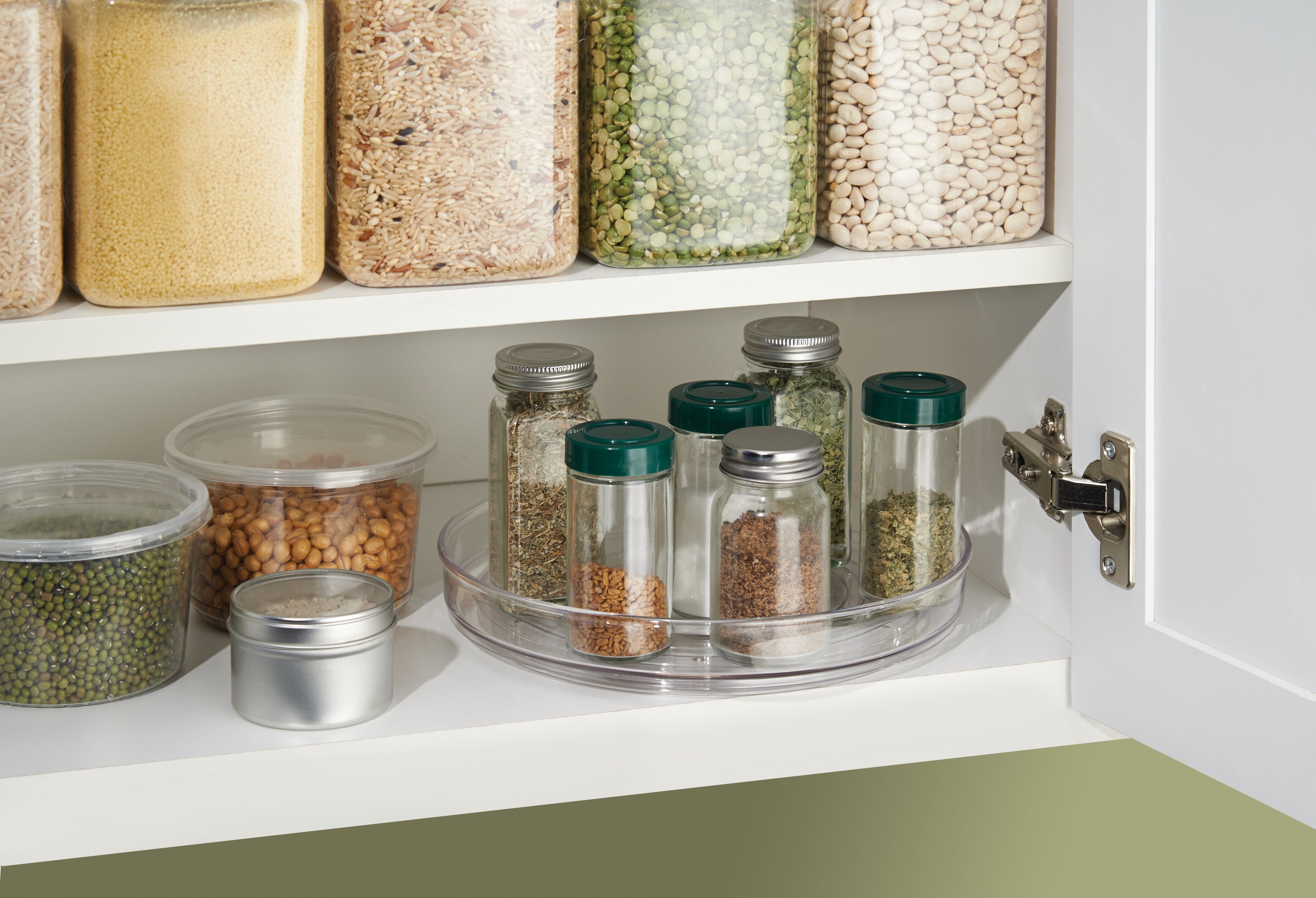 Rotating Plastic Organizer for Pantry, Kitchen and Bathroom