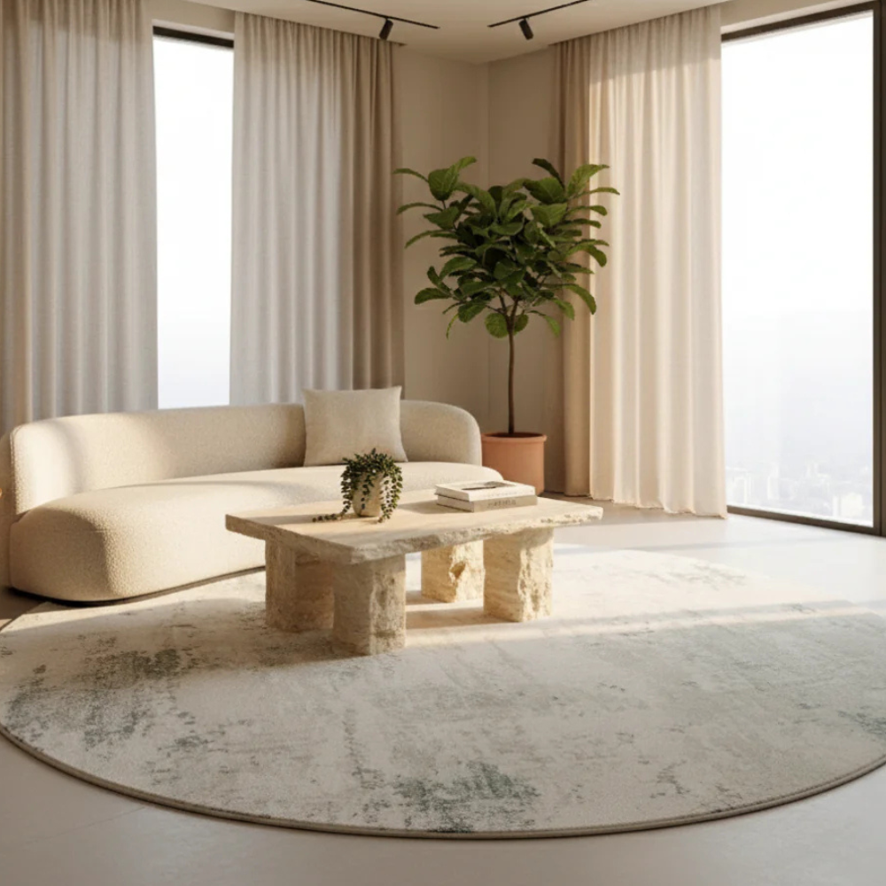 Round Plush Area Rug