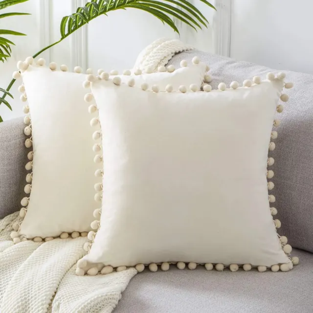 Scandinavian Decorative Cushion Cover – 45 x 45 cm Soft Polyester and Cotton Pillow