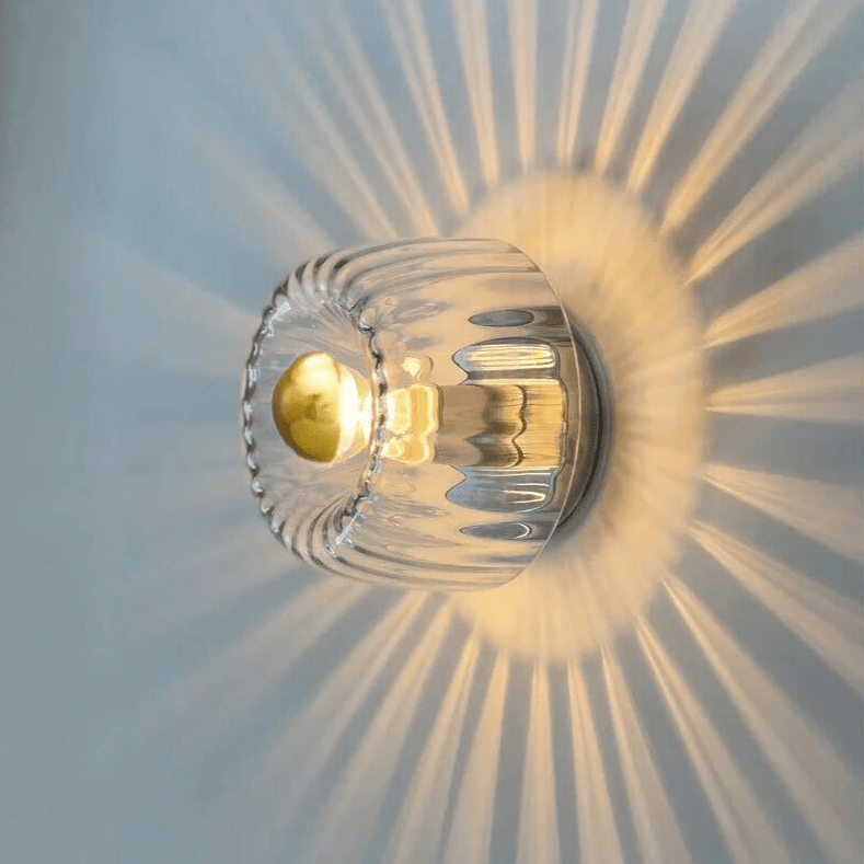 Scandinavian Wall Lamp – Modern Glass Sconce for Stylish Indoor Lighting, Metal and Glass Fixture, E14 LED Compatible