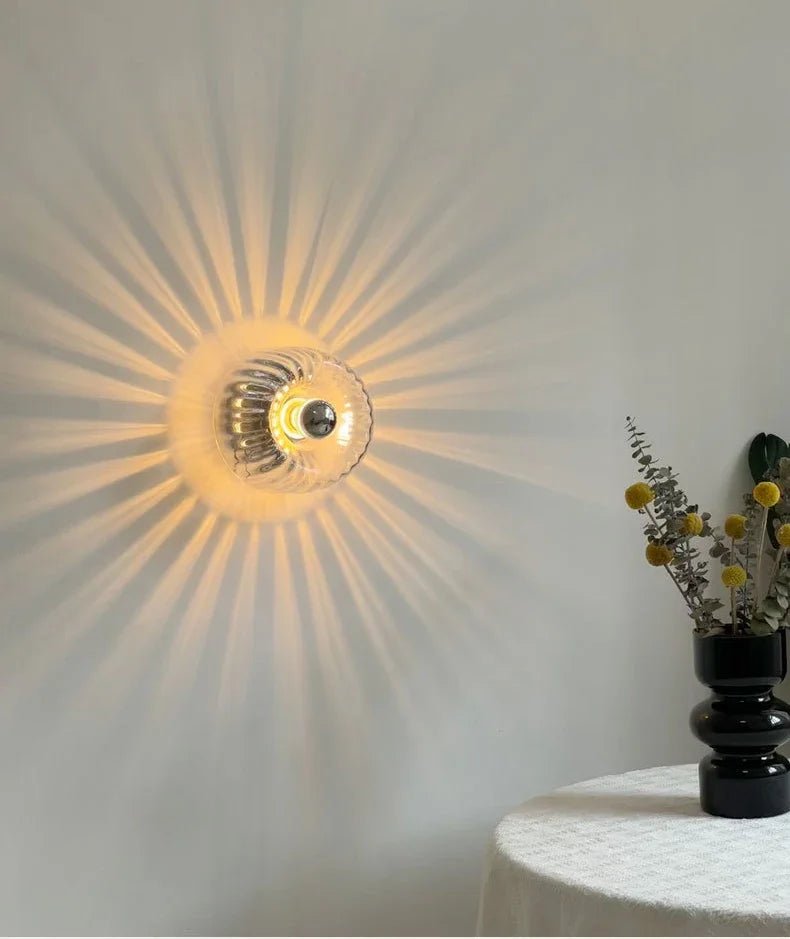 Scandinavian Wall Lamp – Modern Glass Sconce for Stylish Indoor Lighting, Metal and Glass Fixture, E14 LED Compatible