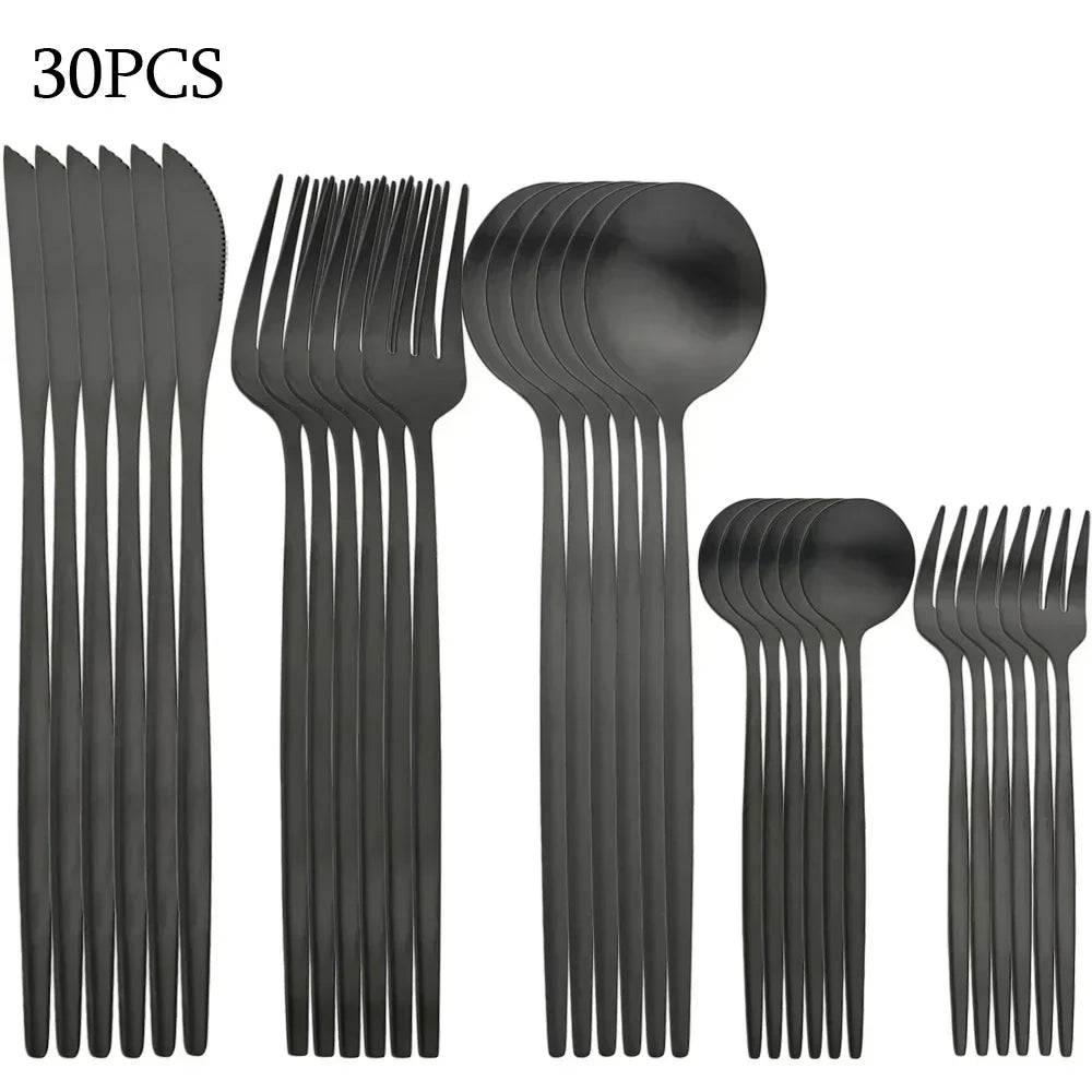 Set Of 30 Stainless Steel Cutlery Set