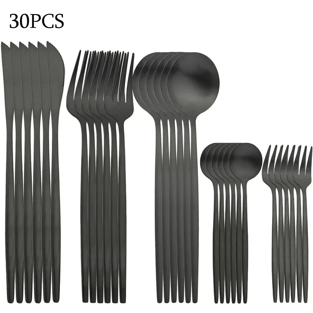 Set Of 30 Stainless Steel Cutlery Set