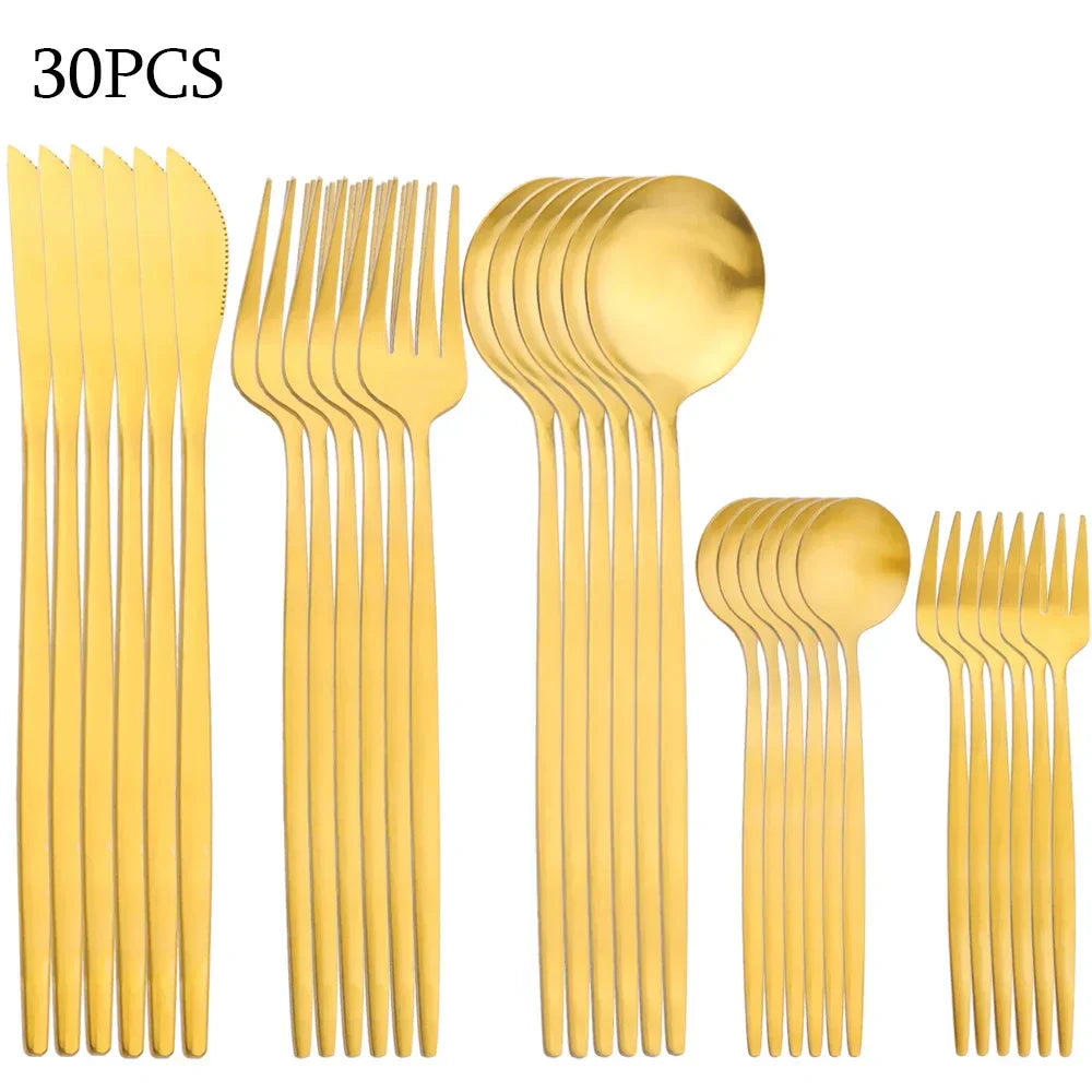 Set Of 30 Stainless Steel Cutlery Set