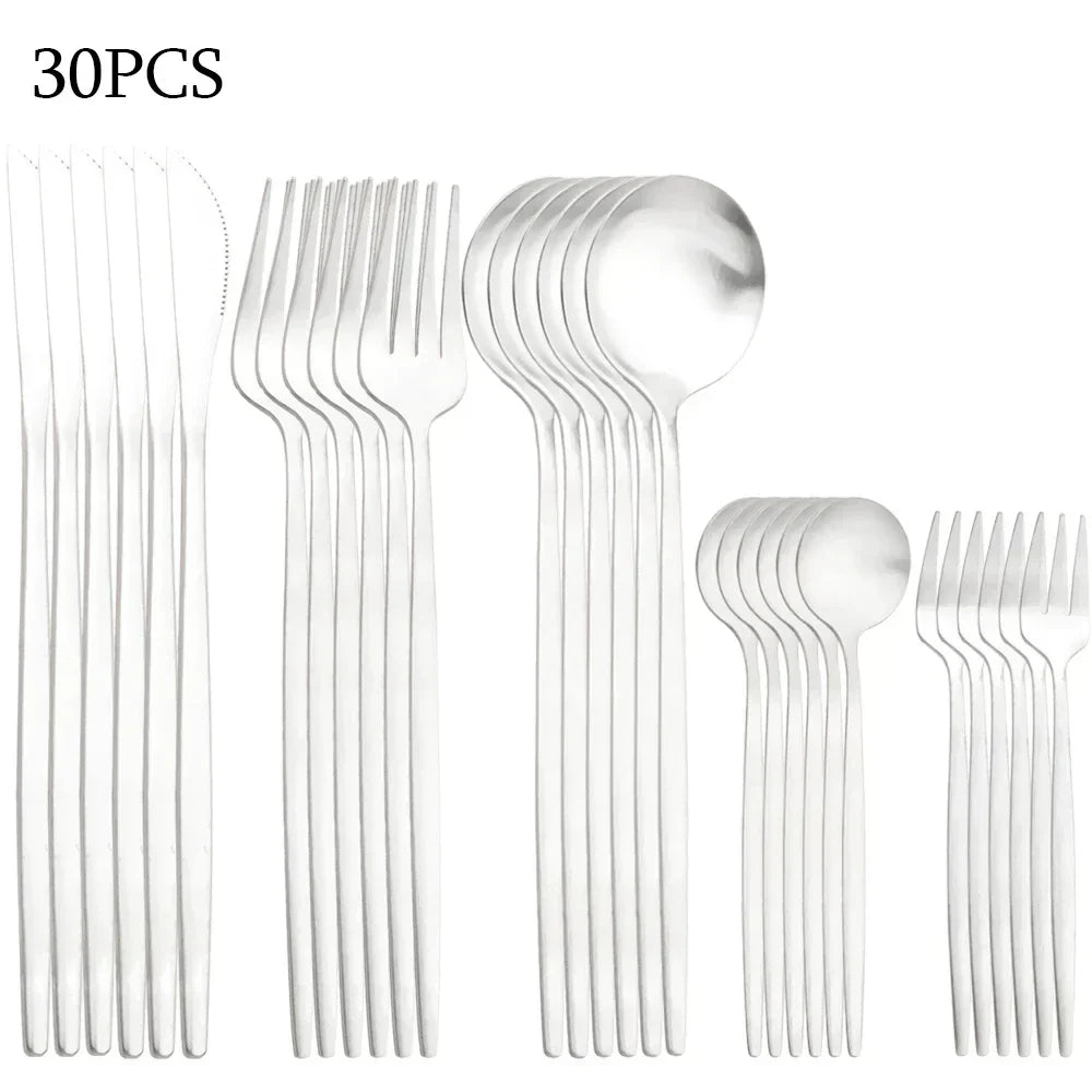 Set Of 30 Stainless Steel Cutlery Set