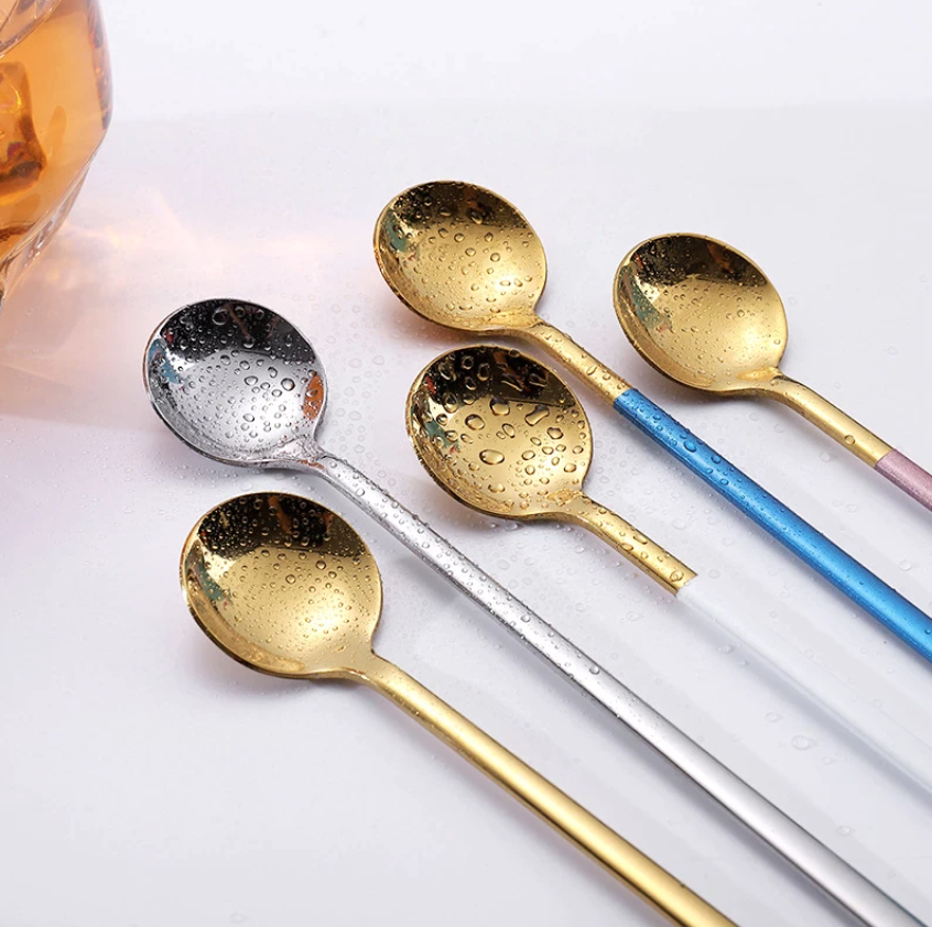 Set Of 4 Stainless Steel Dessert Spoon Set