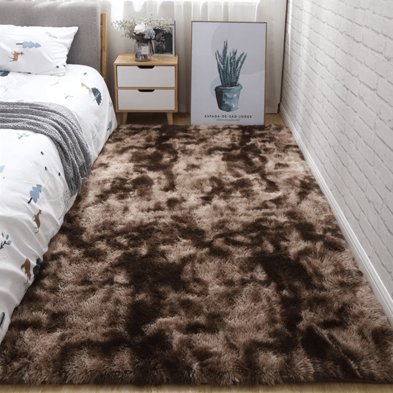 Shaggy Carpet with Plush Texture and Non-Slip Backing