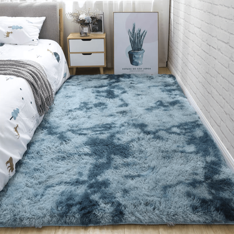 Shaggy Carpet with Plush Texture and Non-Slip Backing