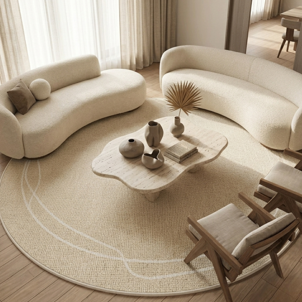 Soft Non-Slip Wabi-Sabi Polyester Carpet