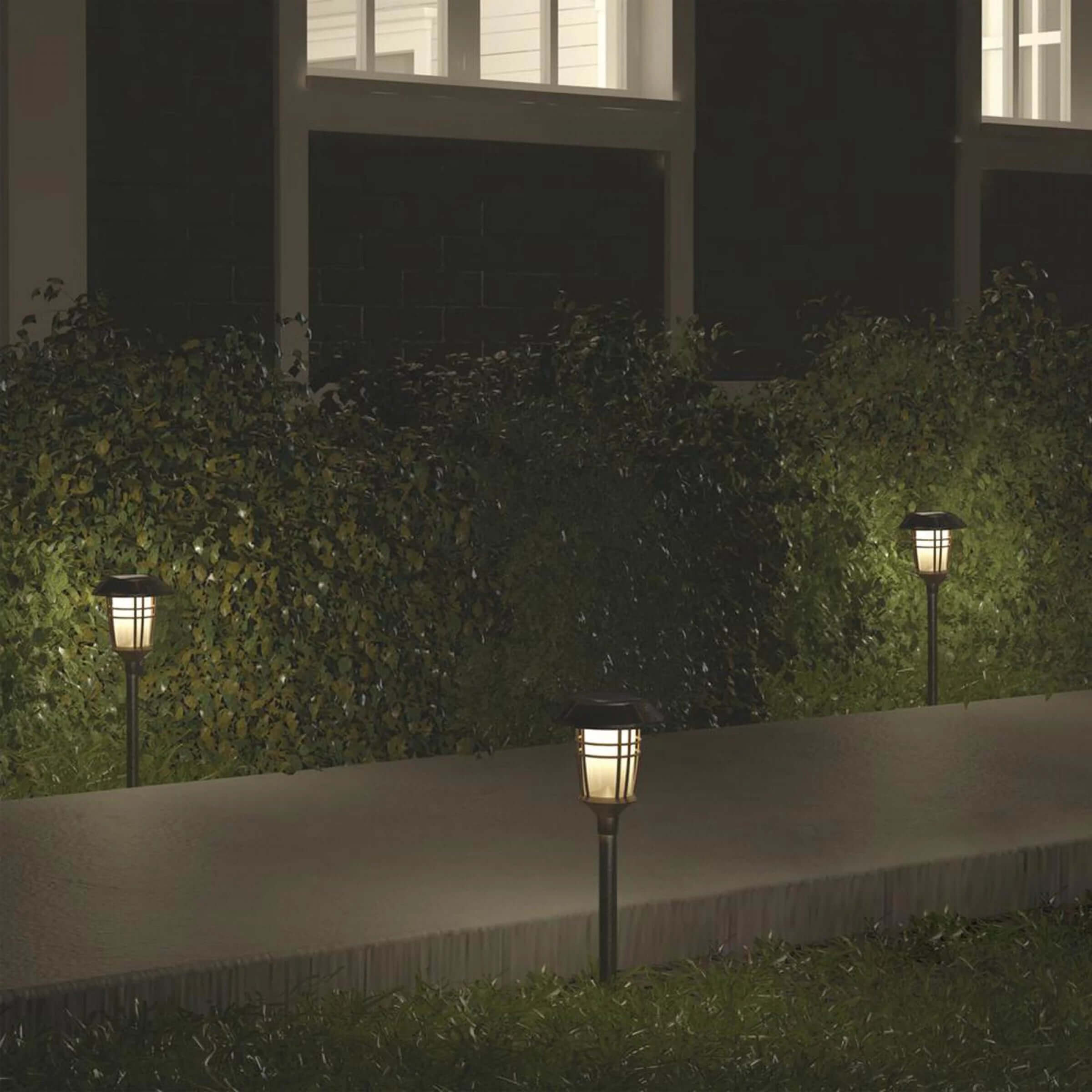 Solar Garden Lights - 6-Pack Outdoor Torch Lamps, 10 Lumens, Durable Aluminum & Plastic, 59cm H for Pathways and Patios