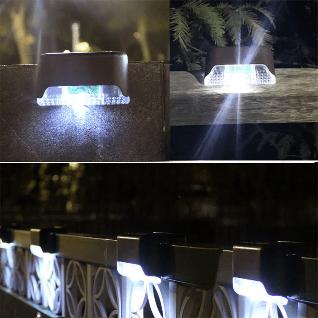 Solar Garden Lights – Self-Adhesive Outdoor Lamps for Patio and Garden, Warm White Decorative Lighting, Weather Resistant