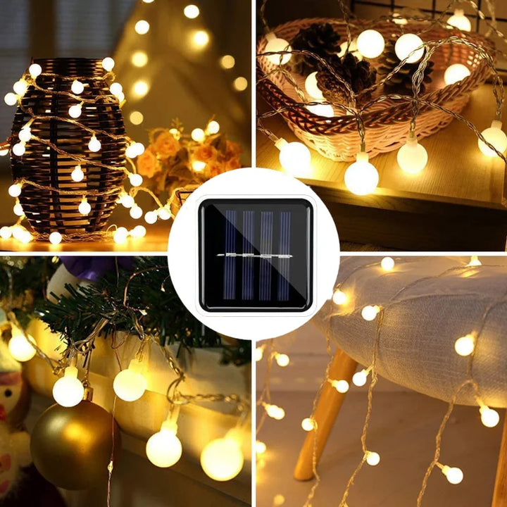 Solar Powered Outdoor String Lights – Colorful LED Fairy Lights with Weatherproof Design for Gardens and Parties