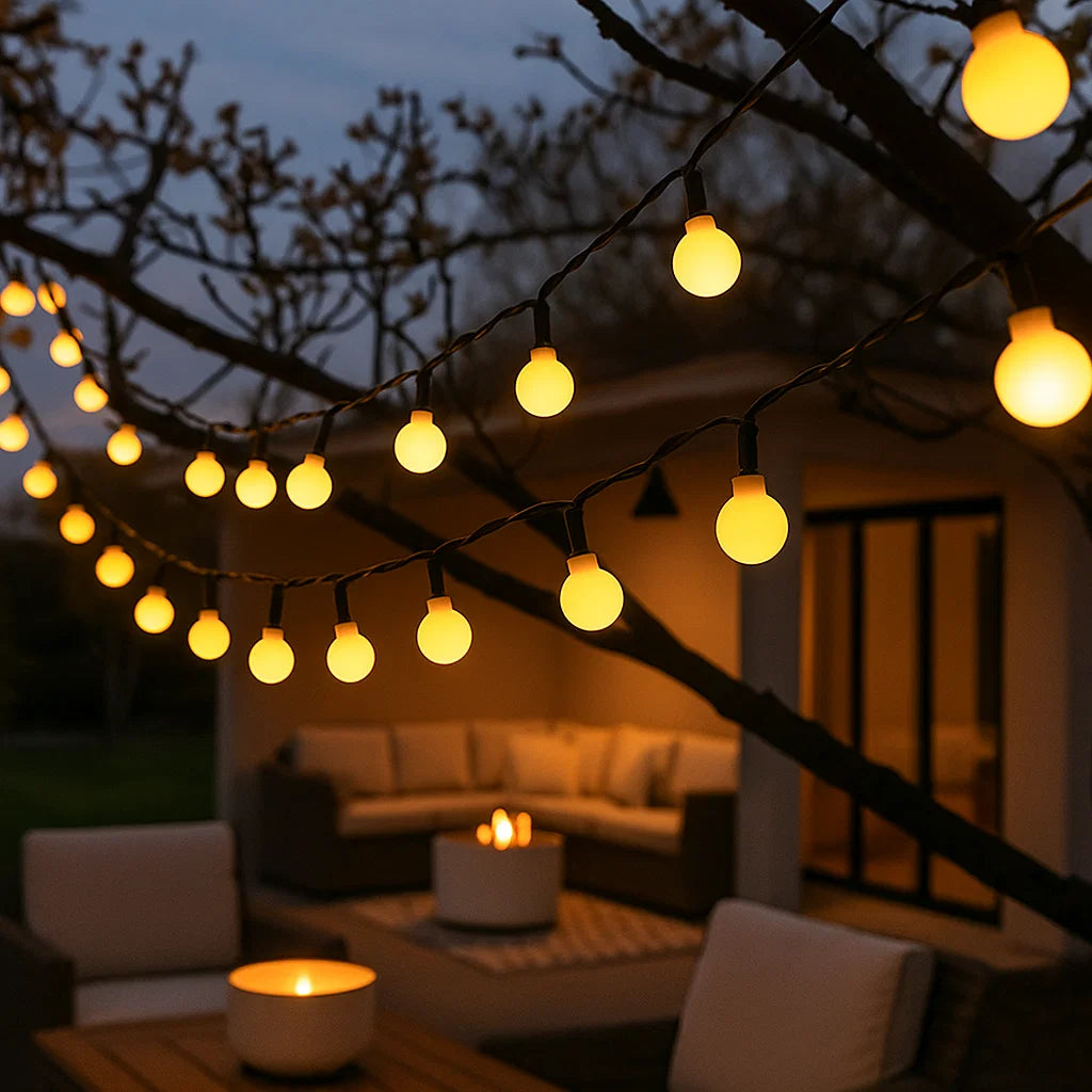 Solar Powered Outdoor String Lights – Colorful LED Fairy Lights with Weatherproof Design for Gardens and Parties