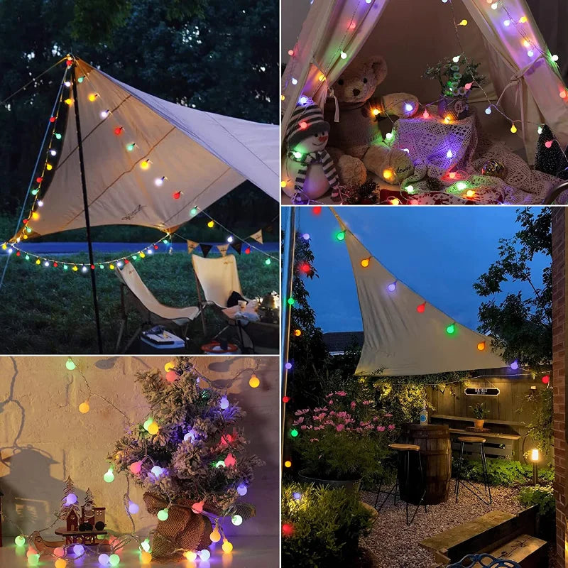 Solar Powered Outdoor String Lights – Colorful LED Fairy Lights with Weatherproof Design for Gardens and Parties