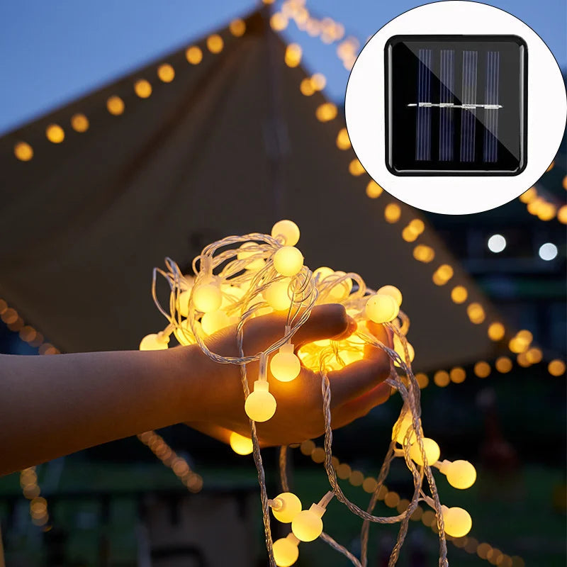 Solar Powered Outdoor String Lights – Colorful LED Fairy Lights with Weatherproof Design for Gardens and Parties