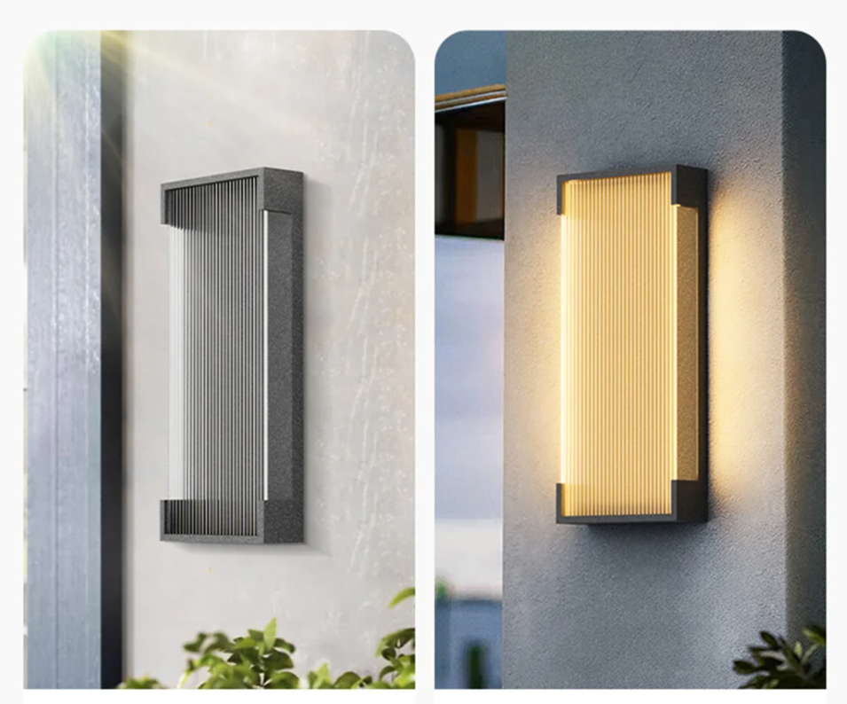 Solar Powered Outdoor Wall Lamp for Garden and Exterior Lighting