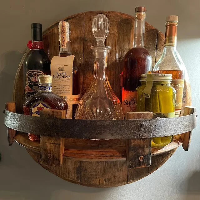 Solid Wood Bottle Display
