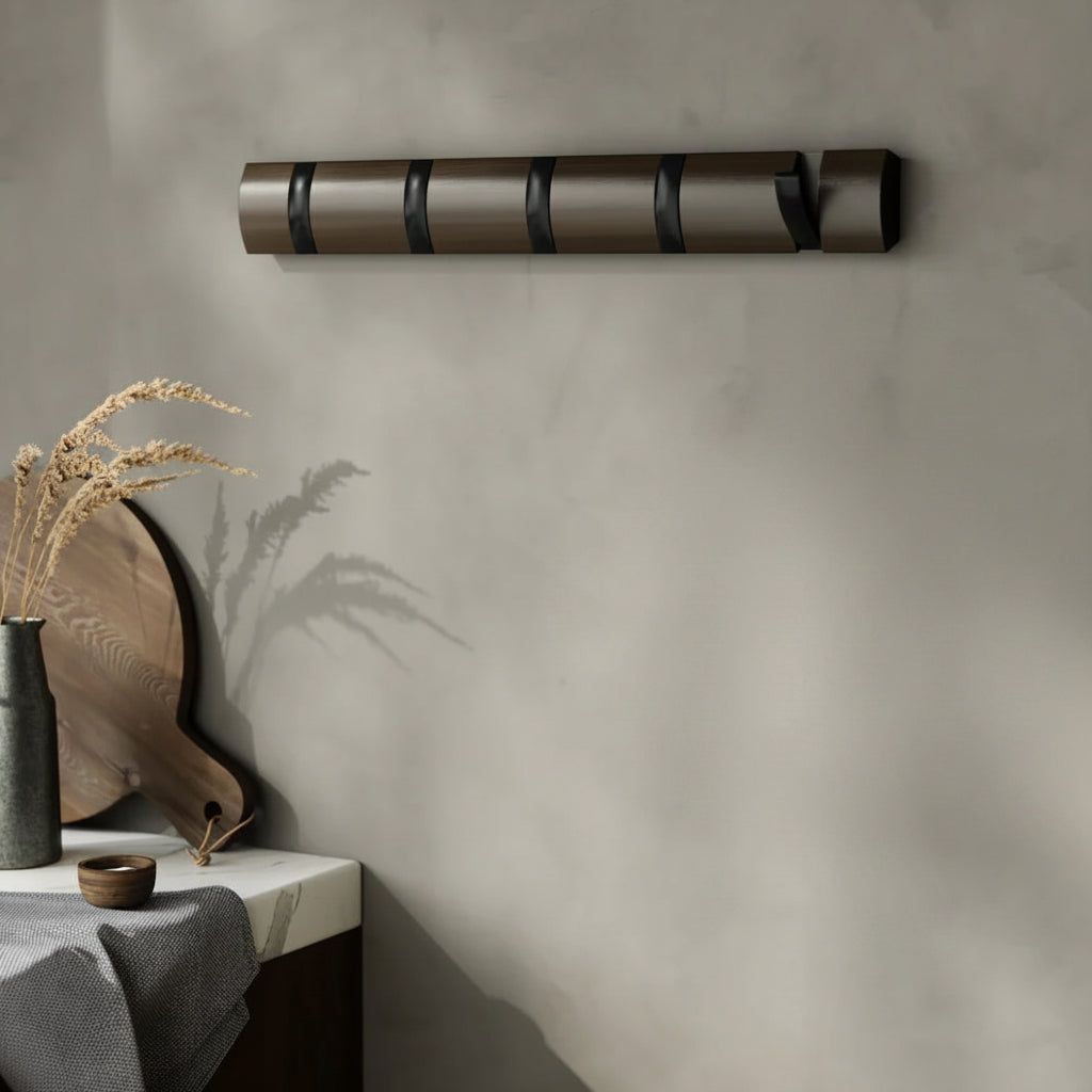 Space-Saving Hanger for Coats, Towels and Clothing