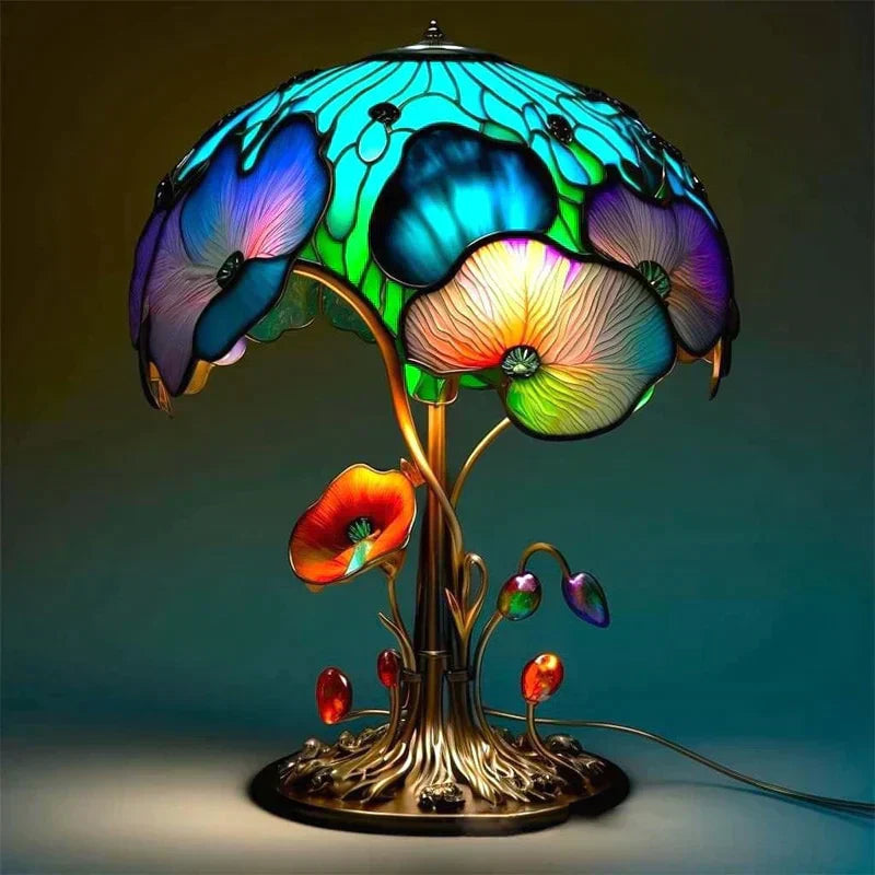 Stained Glass Table Lamp for a Magical Ambience