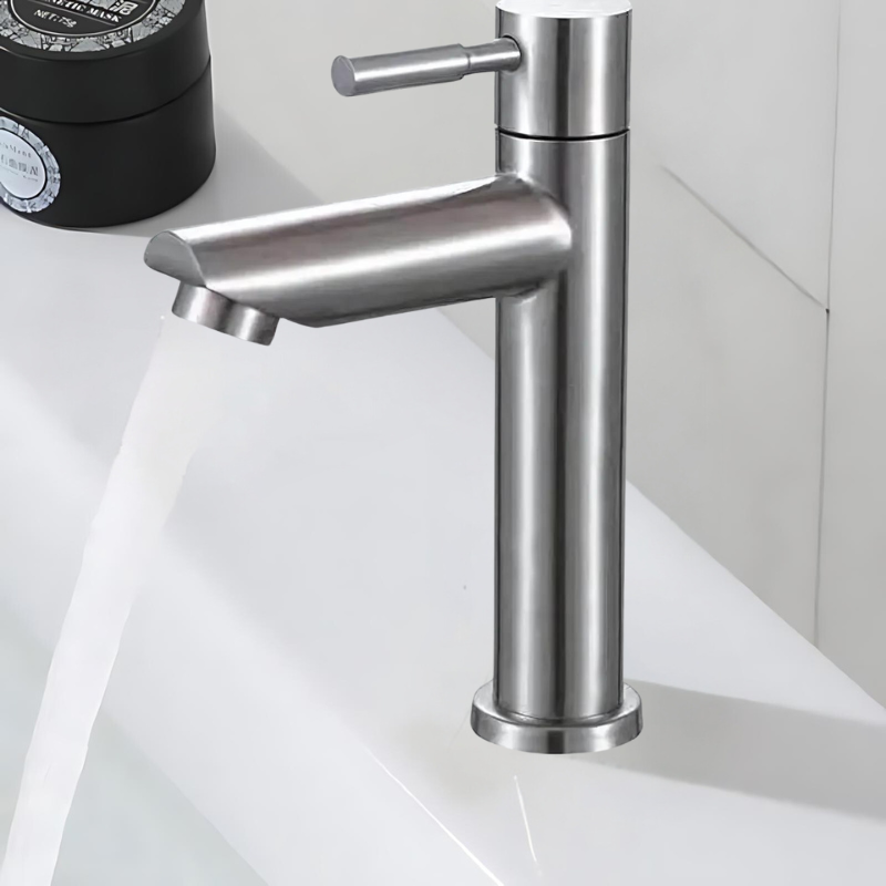 Stainless Steel Single-Handle Bathroom Faucet