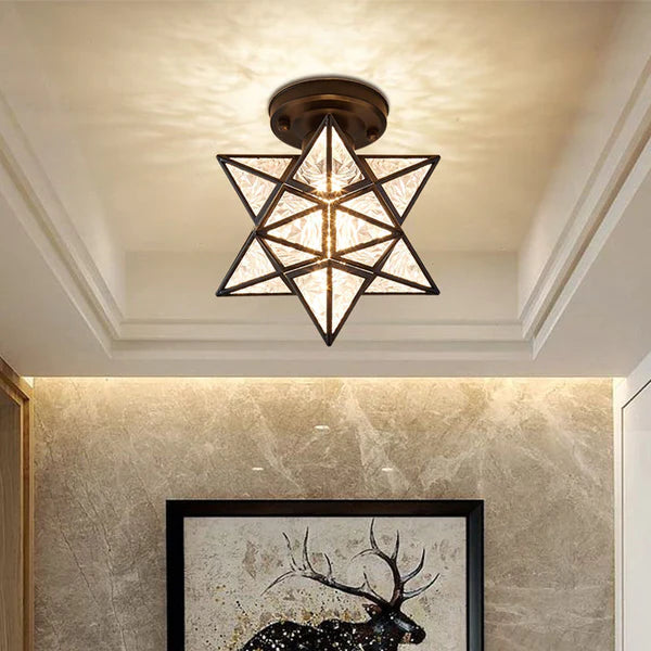 Star-Shaped Ceiling Lamp for Stylish Home Illumination