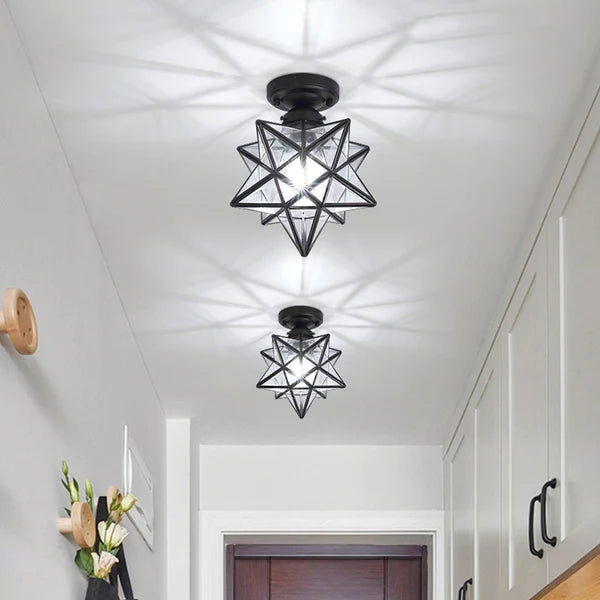 Star-Shaped Ceiling Lamp for Stylish Home Illumination