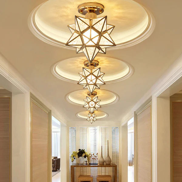 Star-Shaped Ceiling Lamp for Stylish Home Illumination