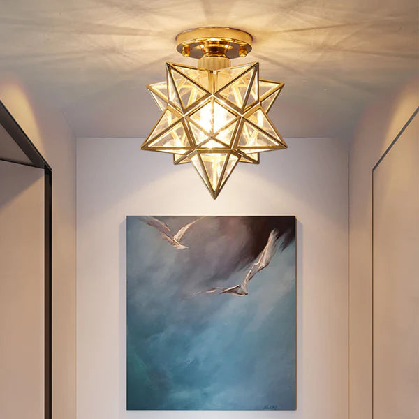 Star-Shaped Ceiling Lamp for Stylish Home Illumination