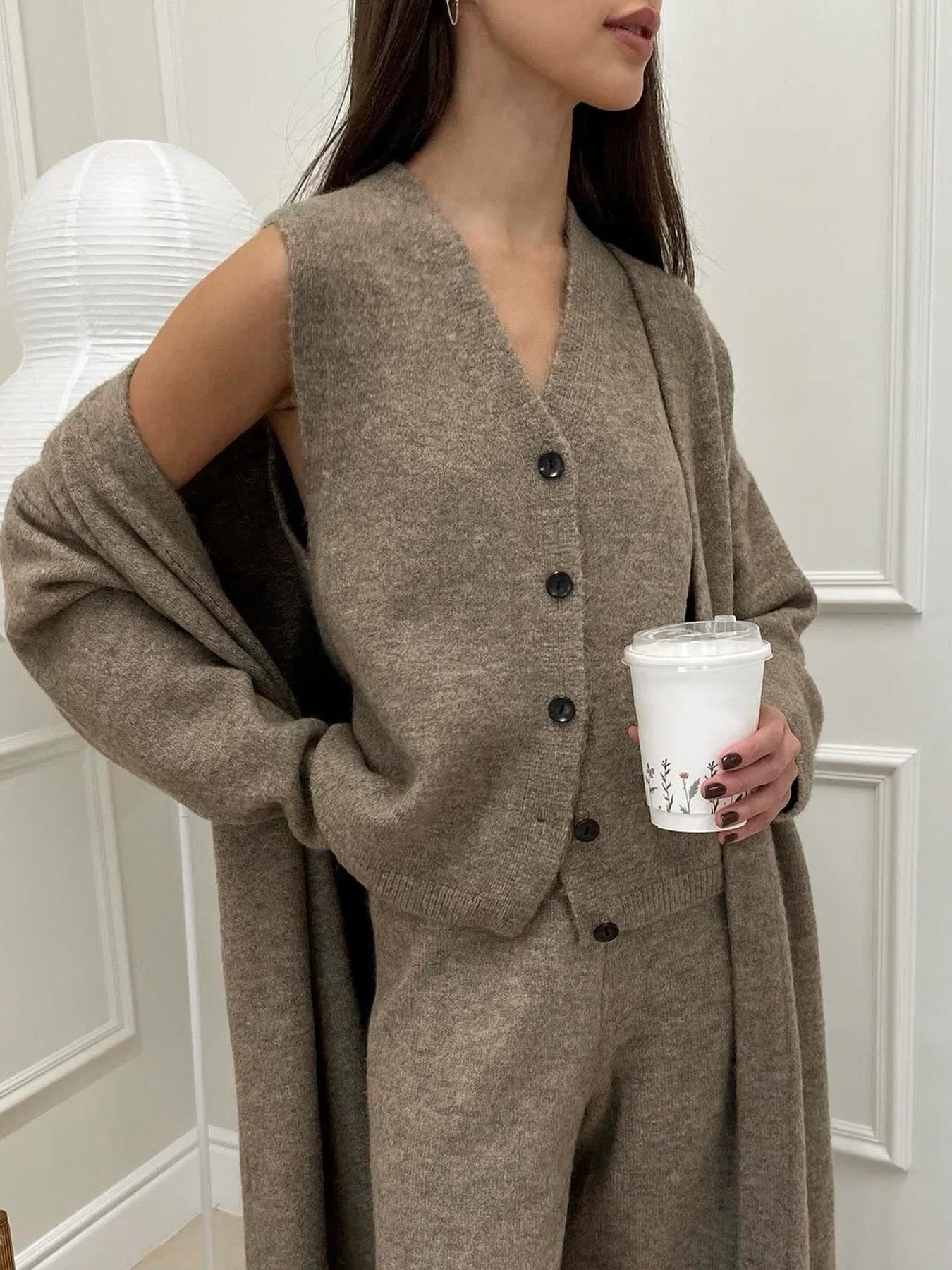 Three Piece Knit Set Women
