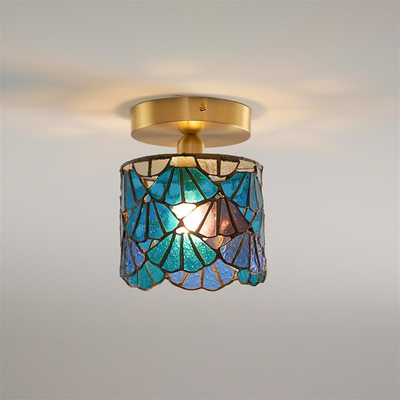 Tiffany-Style Ceiling Lamp for Decorative Home Spaces