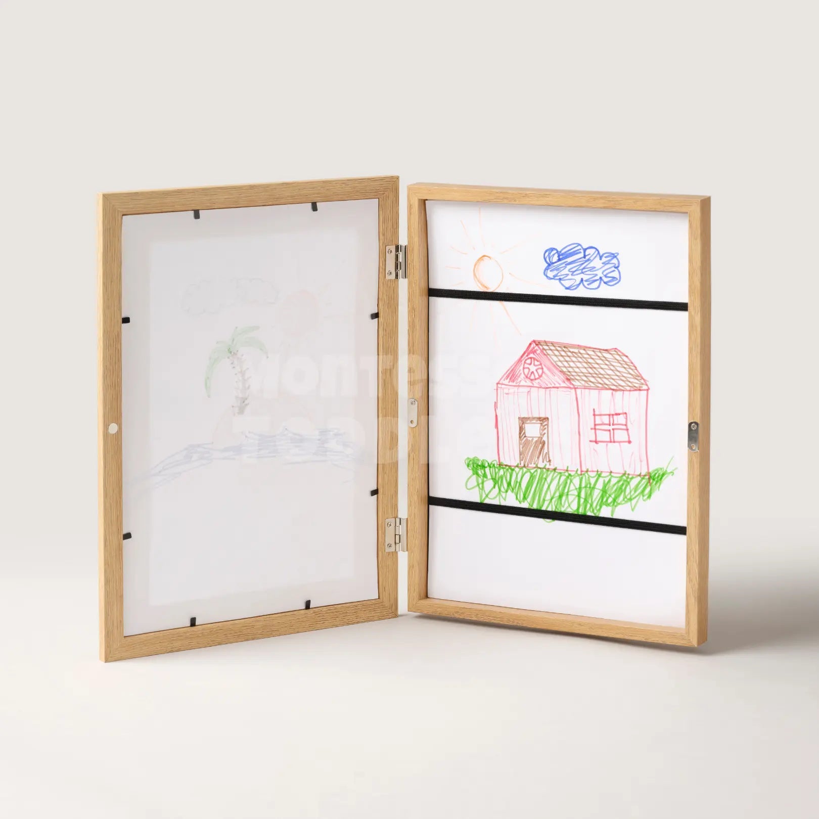 Toddler Art Display Frame for A4 and A3 Drawings - Front Opening Design, Child-Friendly Gallery Storage Solution