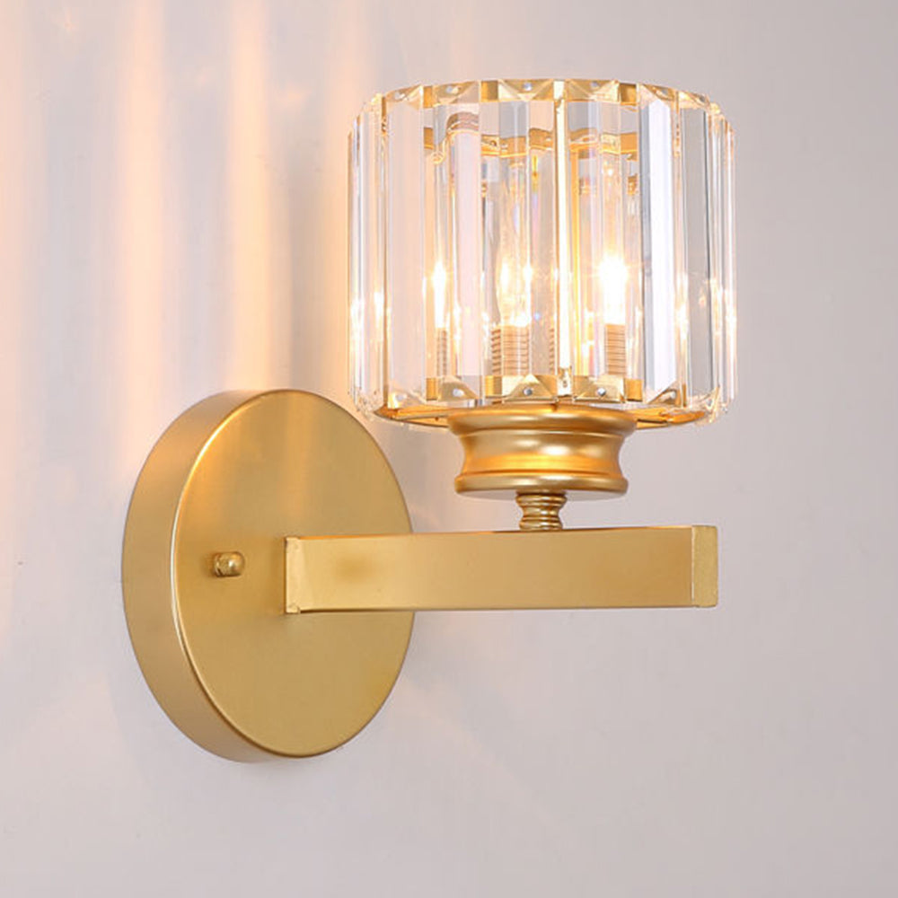 Vertical Glass Wall Lamp with Warm Adjustable Glow for Home Decor