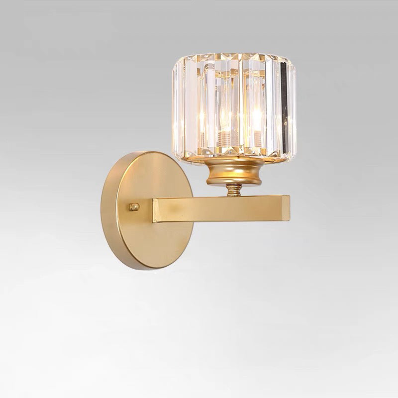 Vertical Glass Wall Lamp with Warm Adjustable Glow for Home Decor