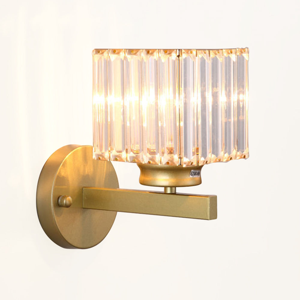 Vertical Glass Wall Lamp with Warm Adjustable Glow for Home Decor