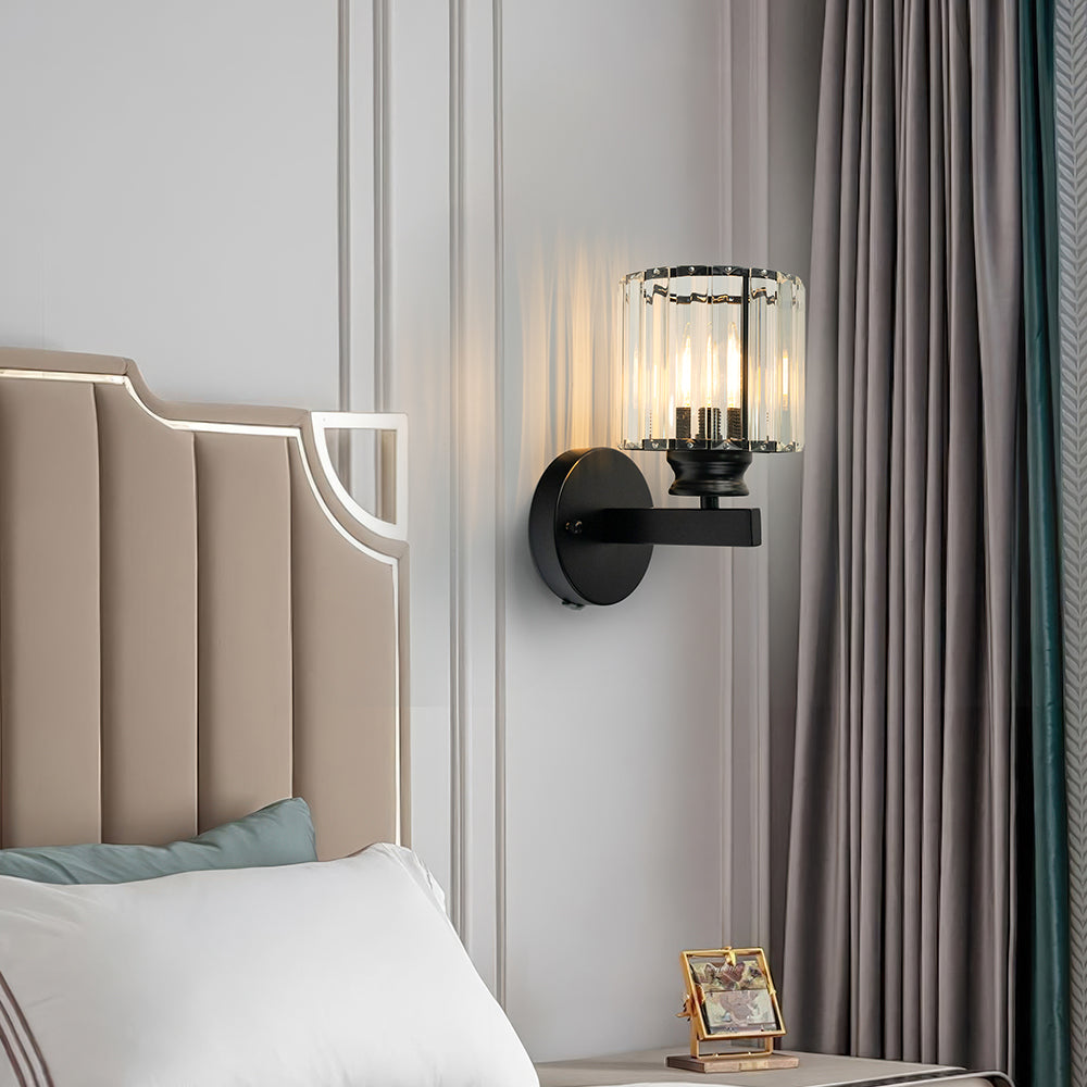 Vertical Glass Wall Lamp with Warm Adjustable Glow for Home Decor