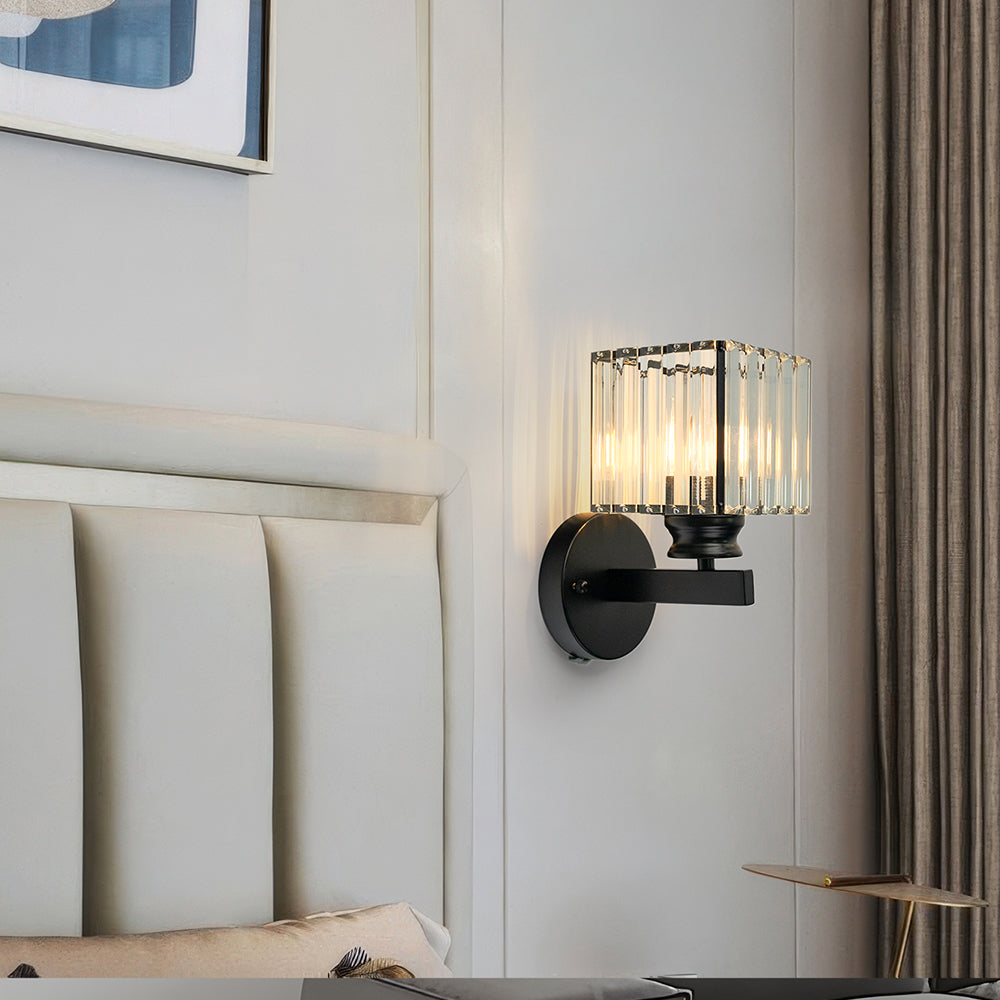 Vertical Glass Wall Lamp with Warm Adjustable Glow for Home Decor