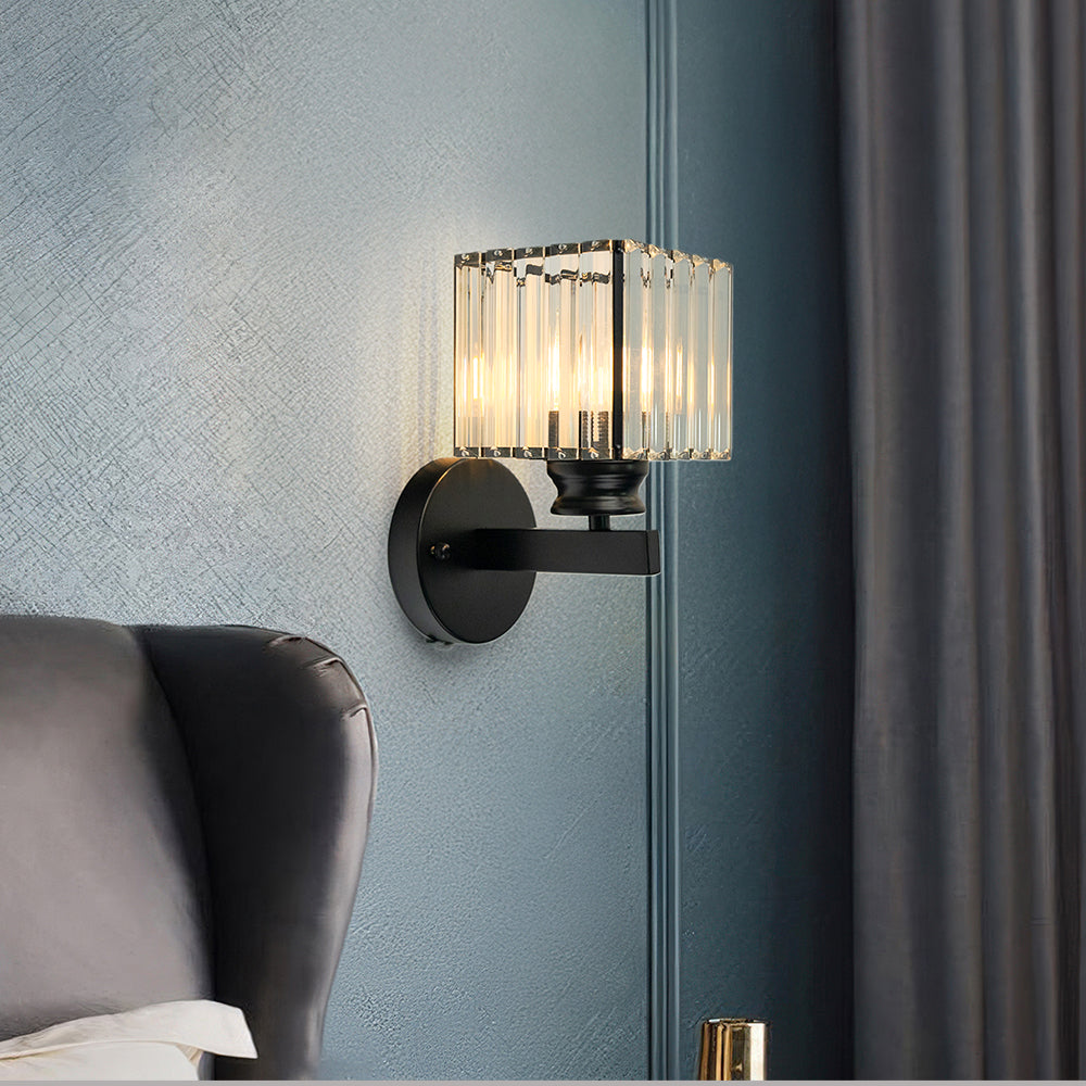 Vertical Glass Wall Lamp with Warm Adjustable Glow for Home Decor